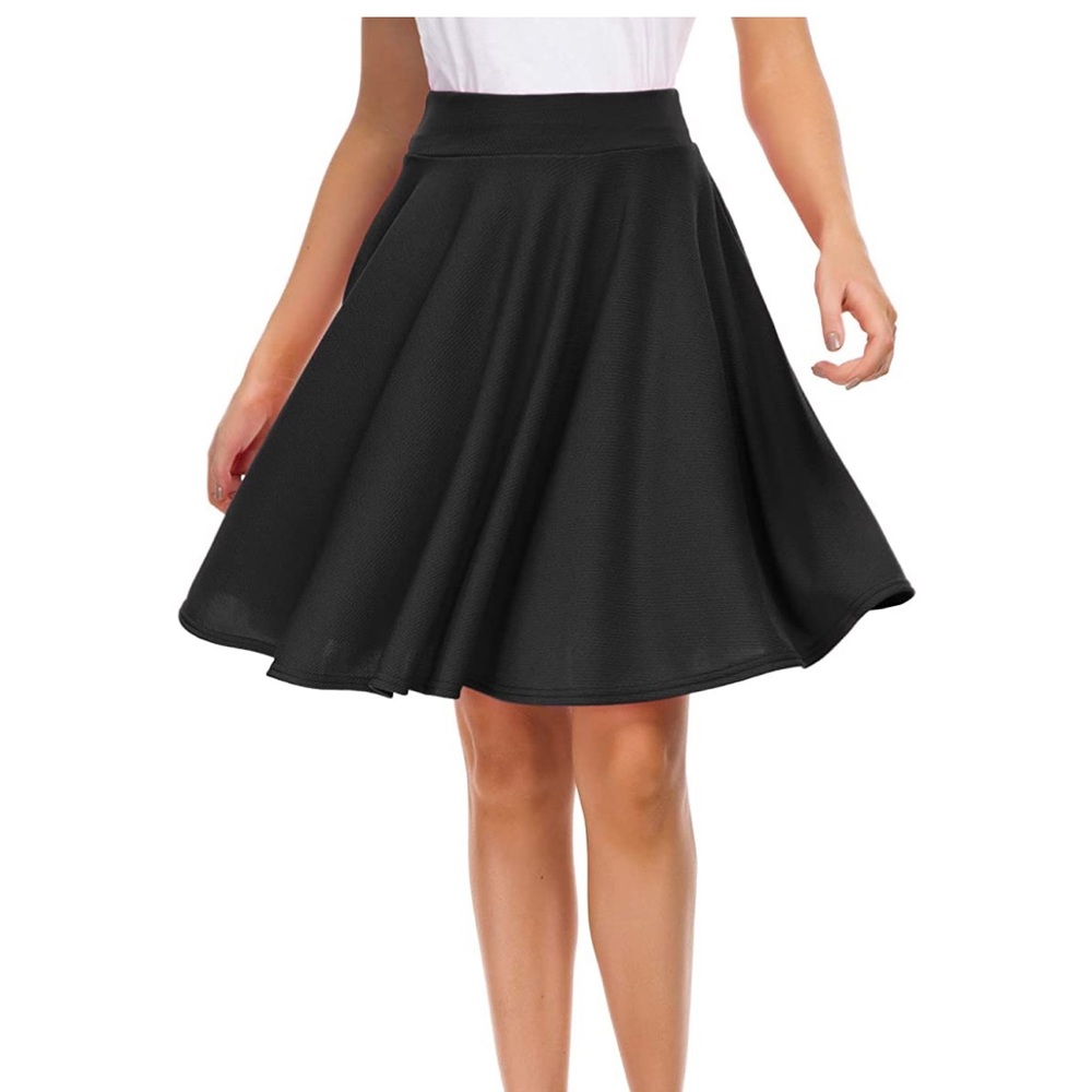 Women's Casual Stretchy Flared Mini Skater Skirt Basic A-Line skirt